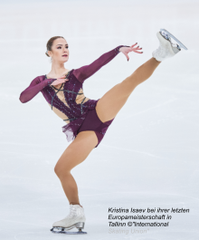 Kristina Isaev bei ihrer letzten Europameisterschaft in Tallinn ©"International Skating Union"